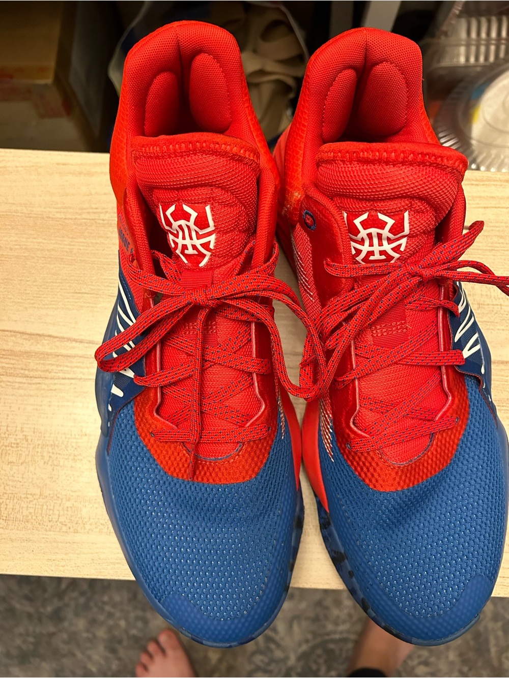 Marvel Men's Red and Blue Athletic Basketball Shoes